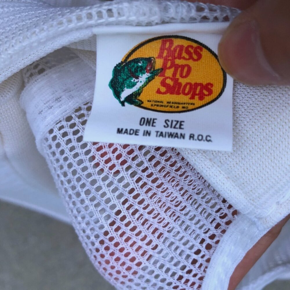VTG 90s BASS PRO SHOPS Trucker Hat Men's One Size White Adjustable Cap Taiwan - Picture 4 of 6